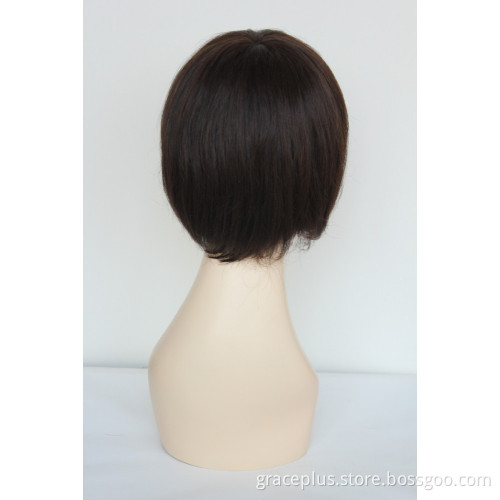 Tangle free short Indian human hair wig for women of color